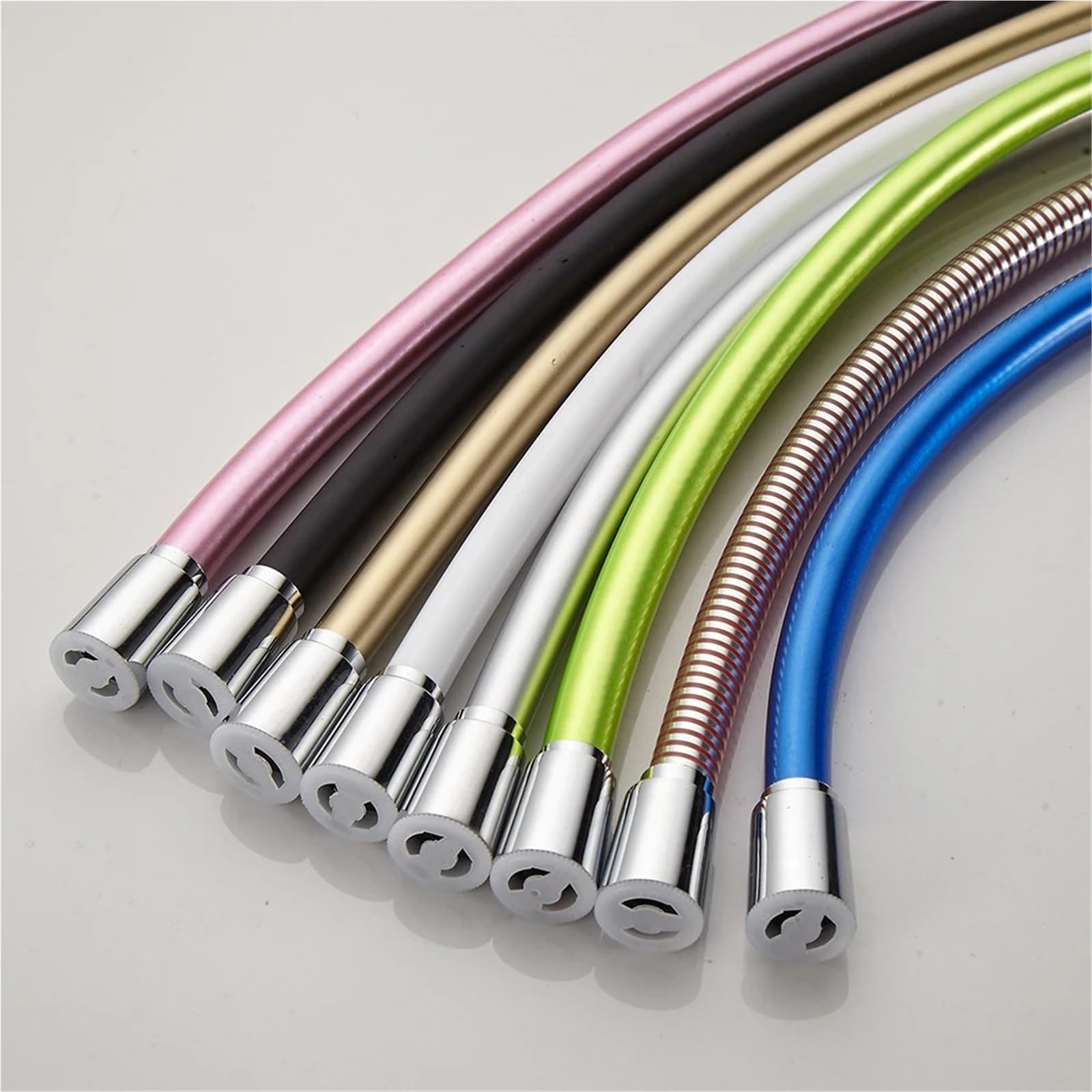 Manguera de ducha de repuesto, Manguera de Ducha de PVC Multicolor 1,5-3 Metros(Black,300cm)