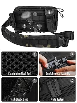TACTICAL_GEEK Cache L3 Black Camo Crossbody Shoulder Bag
