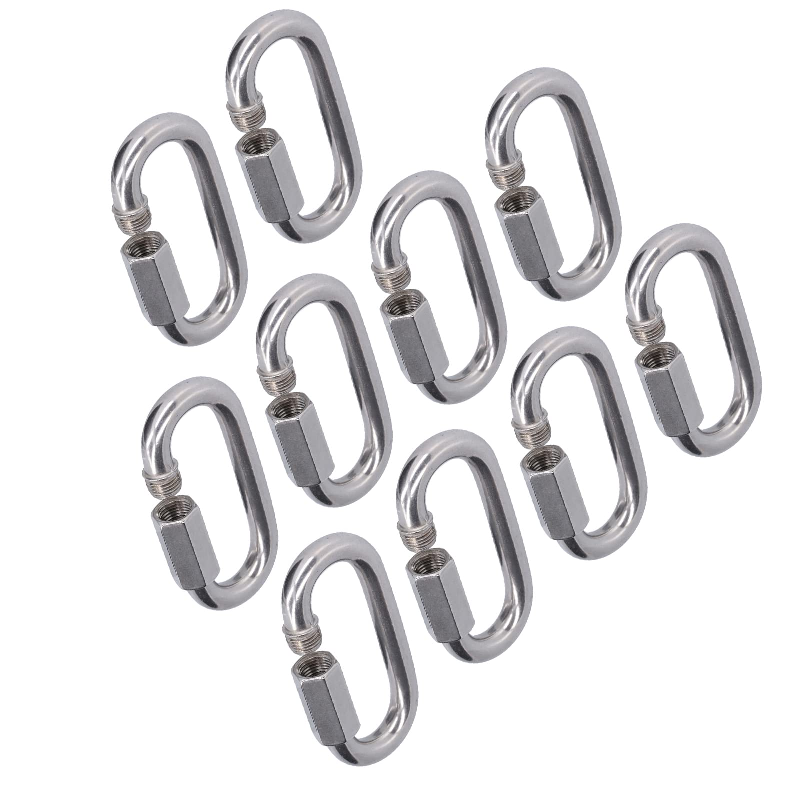 Maillons Rapides en Acier Inoxydable M4, 10 Pièces Connecteur à Vis