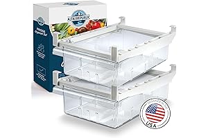 Pull Out Refrigerator Storage Drawers For A Tidy Kitchen