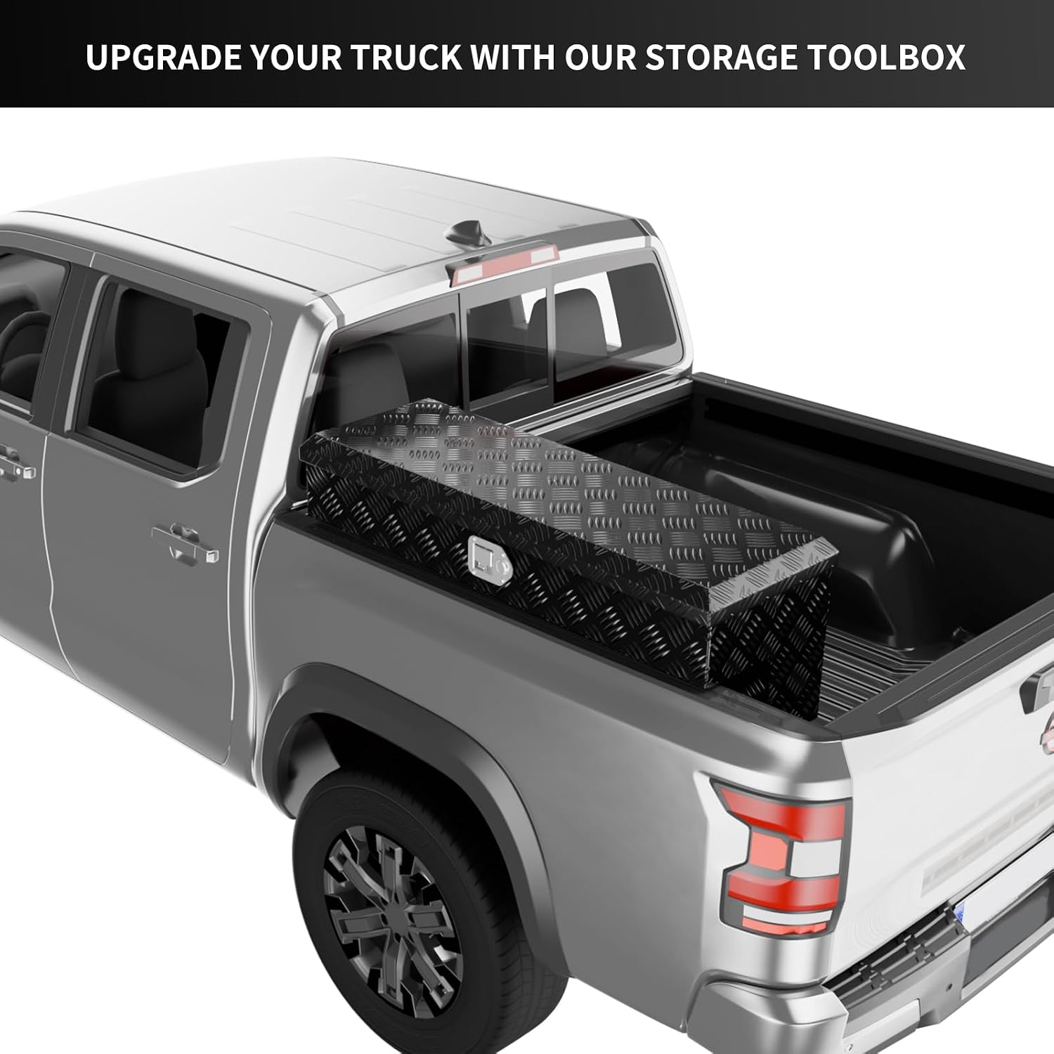 36 inch Side Mount Truck Tool Box,Aluminum Tool Box for Pickup Truck Bed w/Lock and Keys,Extra Storage Box-36 X 12 X 12 inch,Black