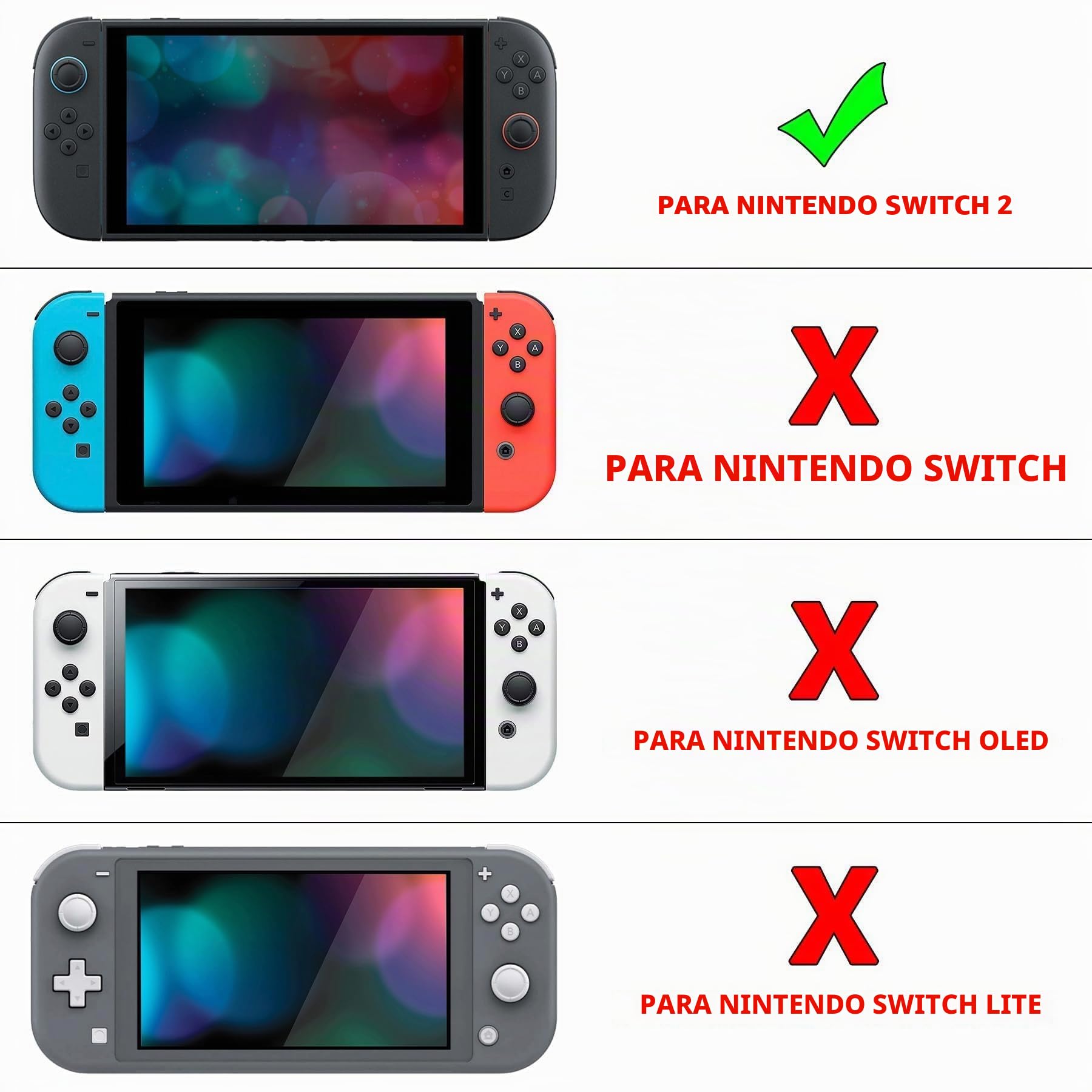eXtremeRate Carcasa de Repuesto para Nintendo Switch 2, Kit Completo Personalizado con Placa Trasera & Carcasa de Joycon & Botones, Accesorios para Switch 2 - Versión Deluxe (Clásico SwitchCube)