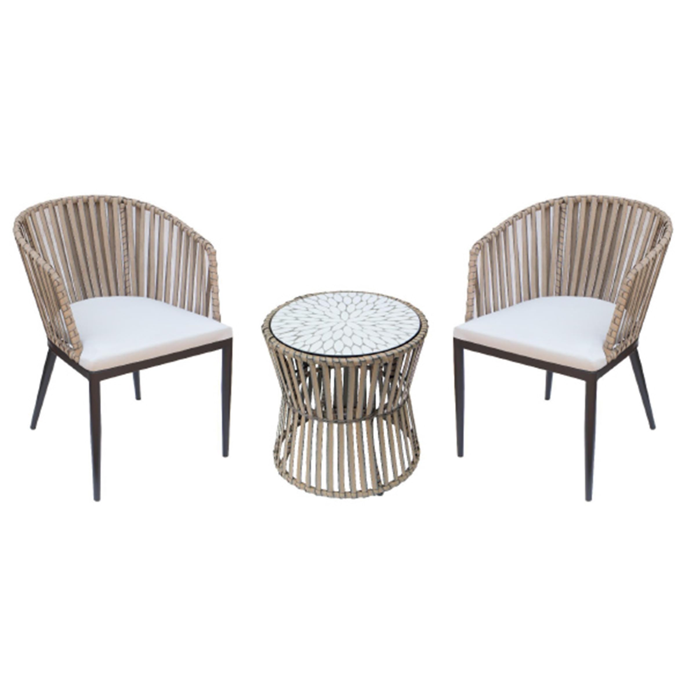 Photo 1 of Alpine Corporation VTFAM158A Metal Outdoor Bistro Set, 3-Piece Patio Conversation Set with Round Side Table & 2 Chairs, Weather-Resistant Steel Frame, Compact Balcony Furniture, Green