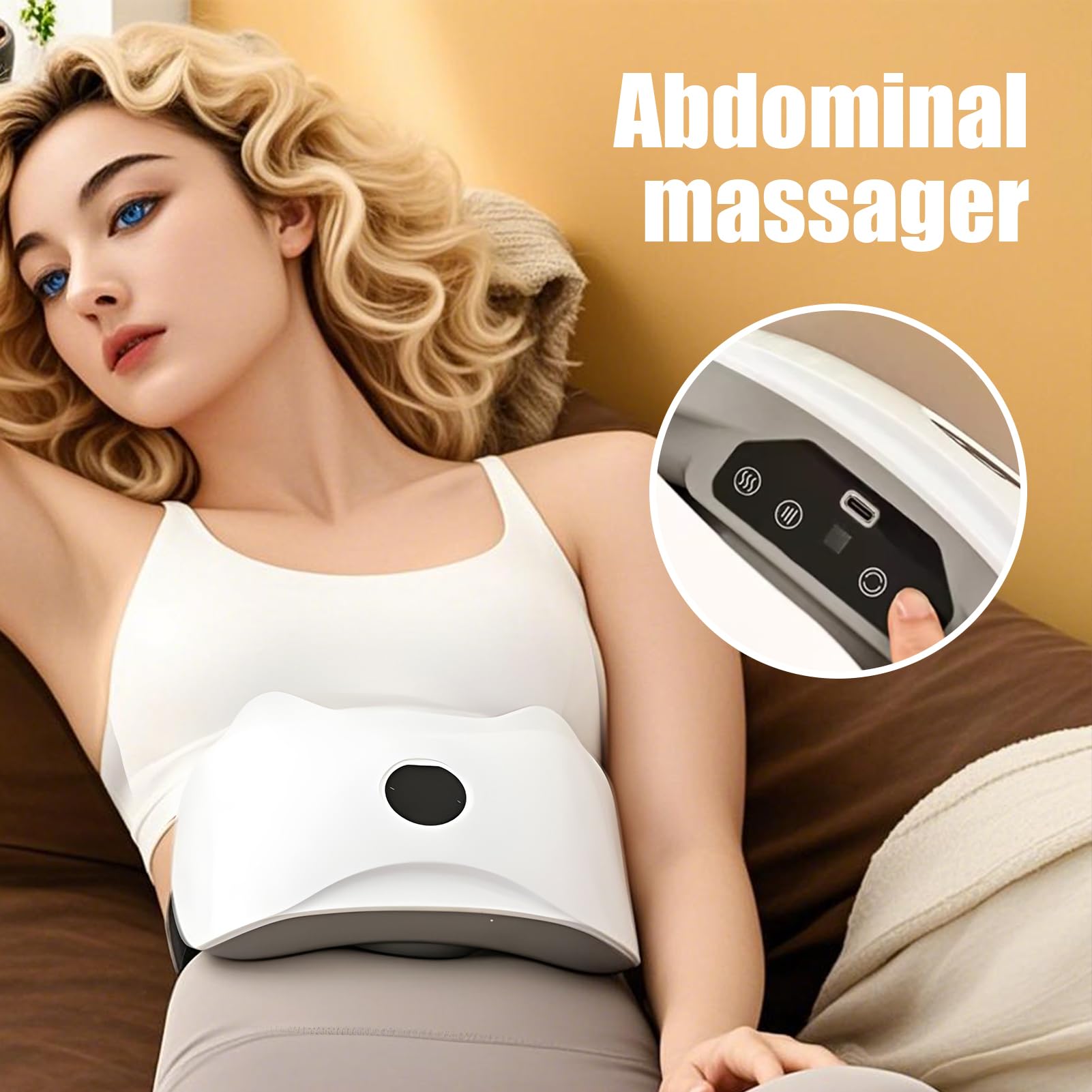 Elektrischer kabelloser Bauchmassagegerät für Fettverbrennung und Verdauung, Wiederaufladbar Bauch Trainingsgerät, Anti-Cellulite Massagegerät für Männer Frauen