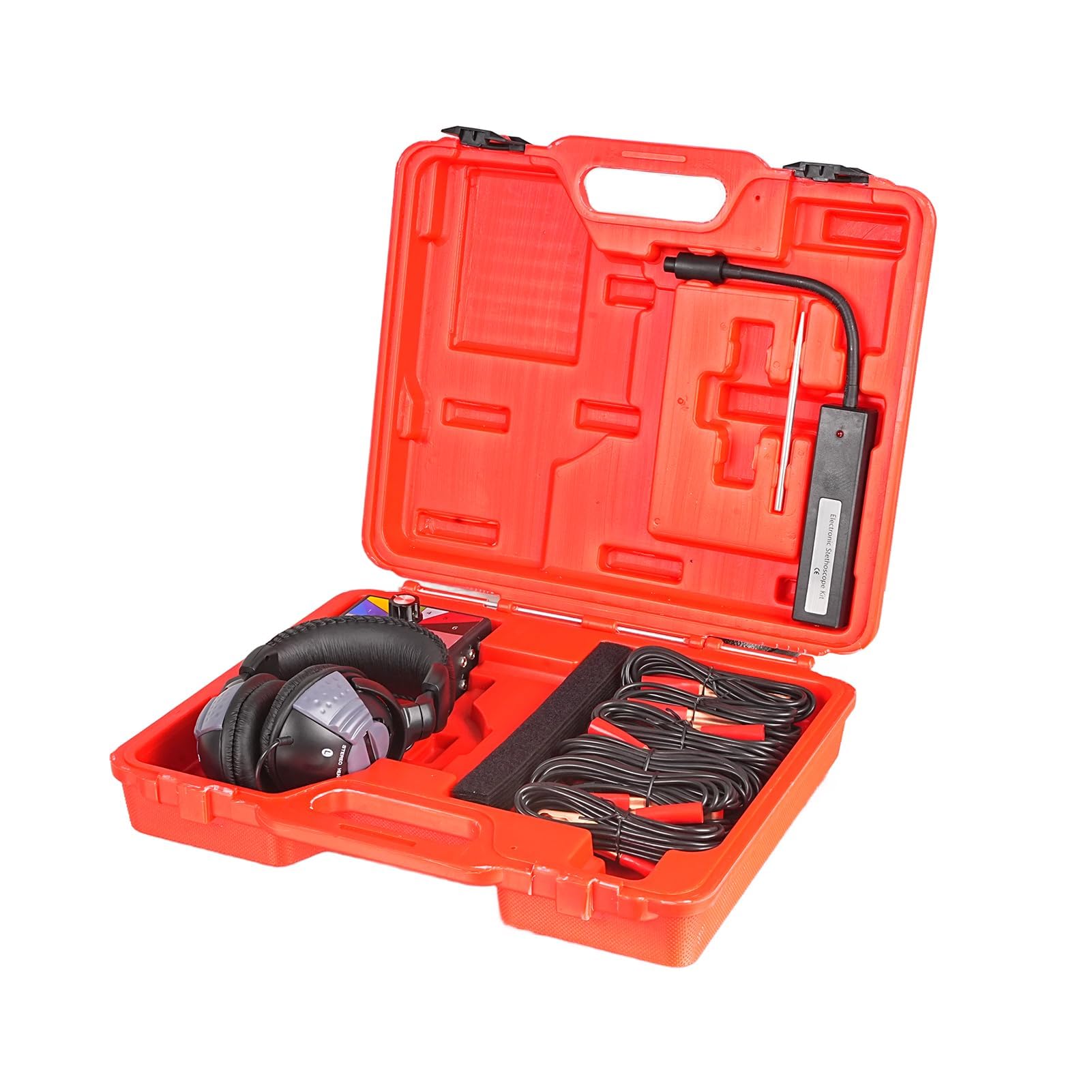 Chassis Ears - Kits de estetoscopio automotriz con auriculares, 6 canales, buscador de ruido de motor de coche, estetoscopio mecánico con auriculares