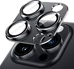 JETech Camera Lens Protector for iPhone 14 Pro 6.1-Inch and iPhone 14 Pro Max 6.7-Inch, Full Coverage 9H Tempered Glass Ring Cover, Matte Metal Plate, Case Friendly, 1-Pack (Deep Purple)