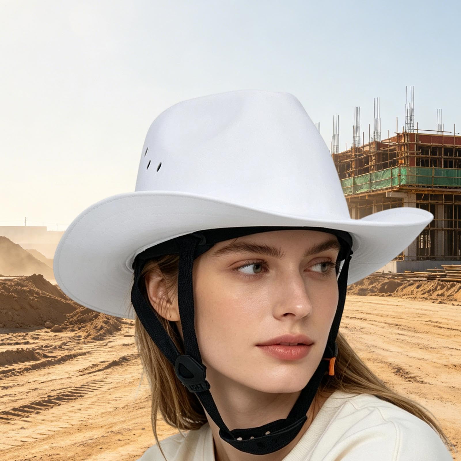 Casco de seguridad ajustable con protección solar