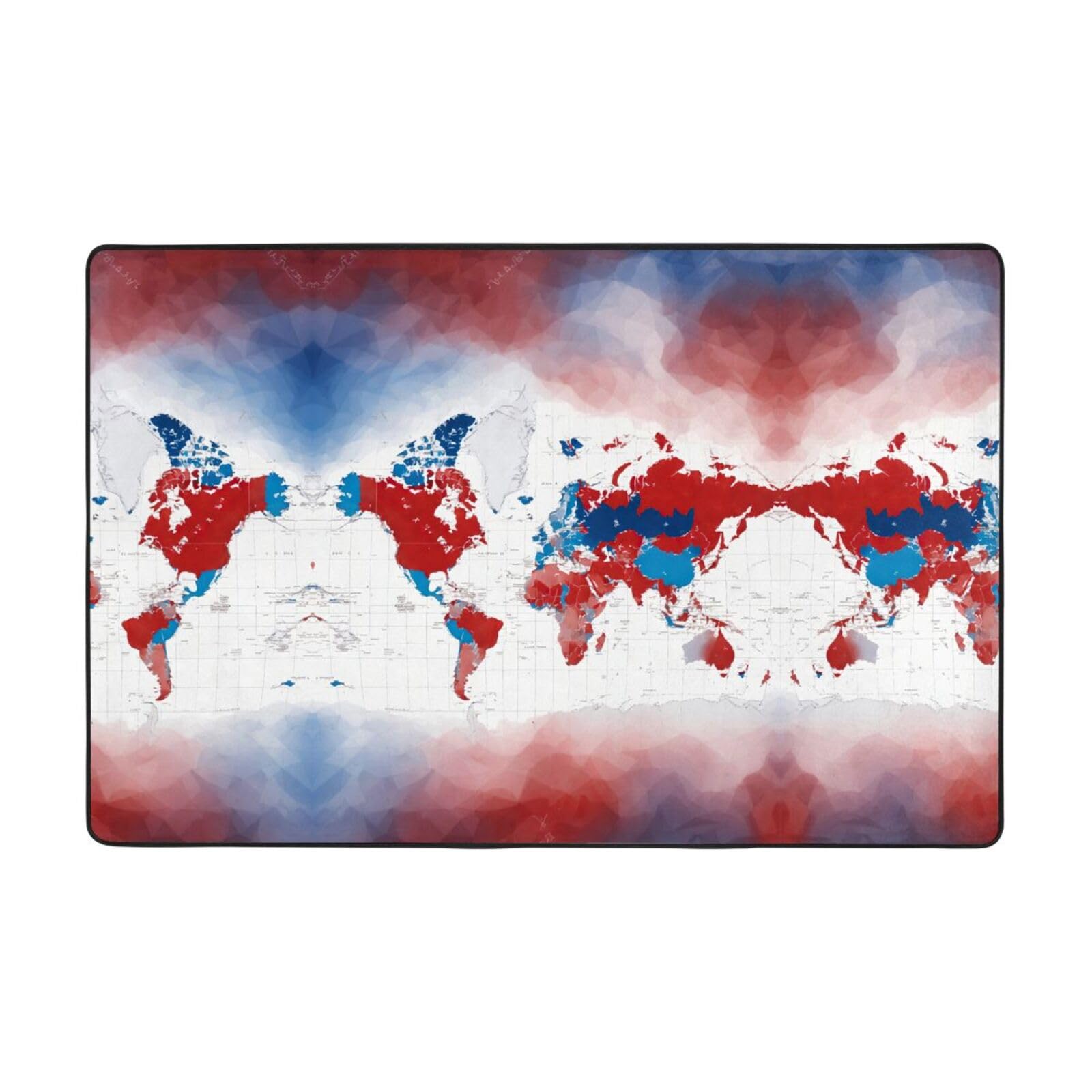 Tapis carte du monde pour salon moderne et chambre d'enfant