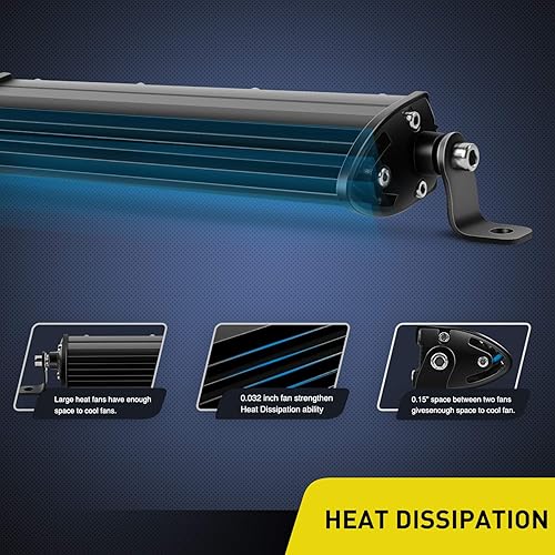 Miniatura 5 de Nilight 2 piezas de 7 pulgadas y 18 W ultra delgado de una sola fila LED de inundación barra de luz antiniebla, luz de trabajo para todoterreno,