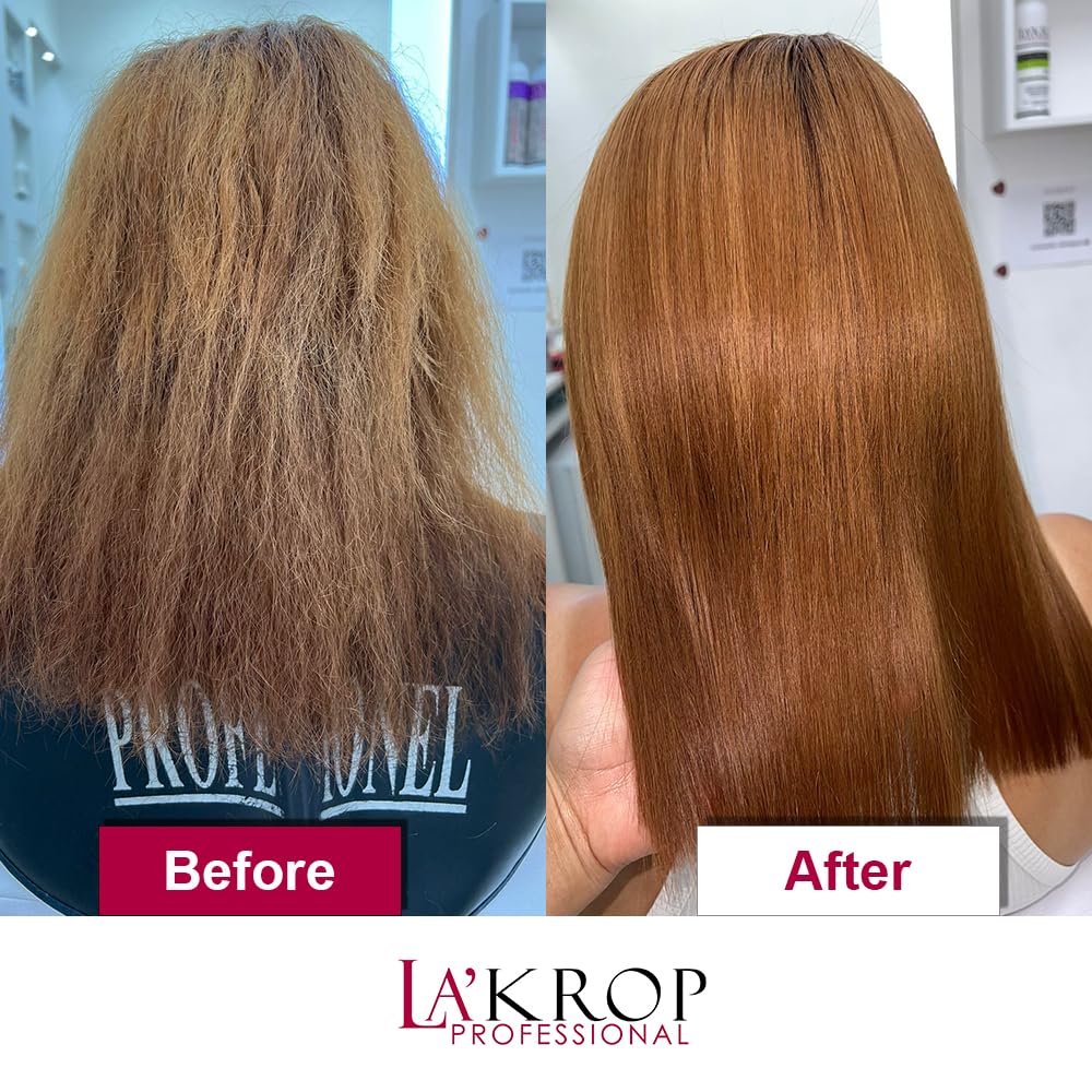 LAKROP NANOPLASTIA ORGANICA 1000ML - KERATIN HAIR TREATMENT - KERATINA PARA ALISAR EL PELO - PARA CABELLO SECO Y MALTRATADO - KERATINA ORGANICA SIN FORMOL - STRAIGHTENER - KERATINA PROGRESIVA