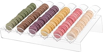 Acrylic Macaron Display Tray, Macaron Stand Cookie Display Stand with 6 Slots......