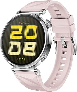 NovStrap Huawei Watch Gt4 / Gt5 / Gt6 41mm ile Uyumlu Kordon (18mm Pimli) Lansman Prizma Silikon Kayış 39-PEMBE PUDRA
