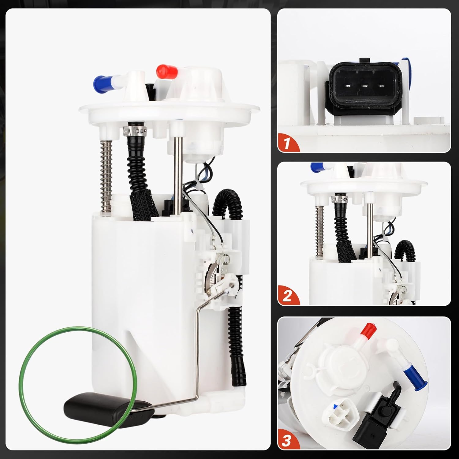 E8995M Electric Fuel Pump Module Assembly w/Sending Unit Pressure Sensor Compatible with Kia Soul 2010-2013 1.6L 2.0L L4, For FG1281 P77043M