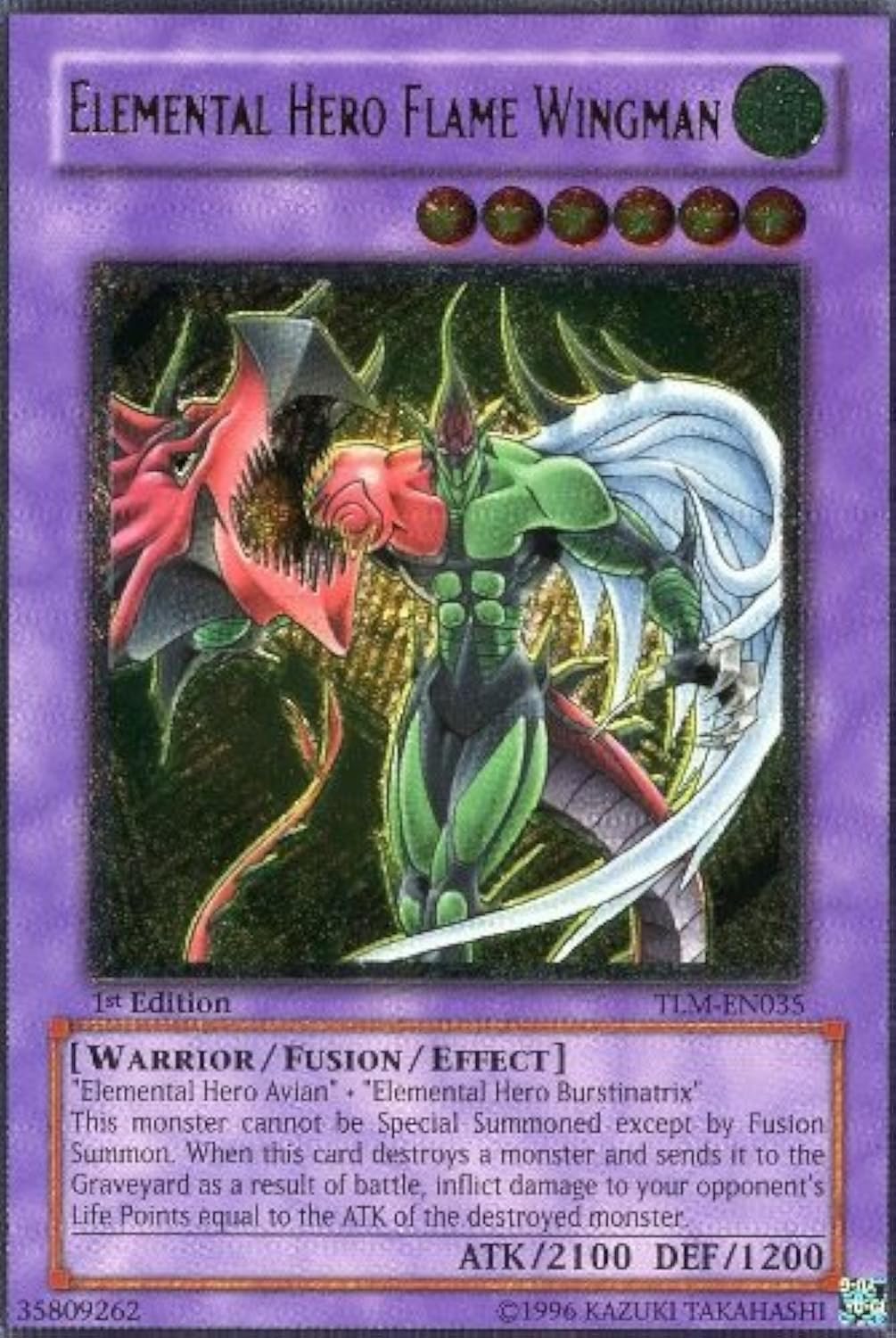 YU-GI-OH! - Elemental Hero Flame Wingman (TLM-EN035) - The Lost Millennium - 1st Edition - Ultimate Rare