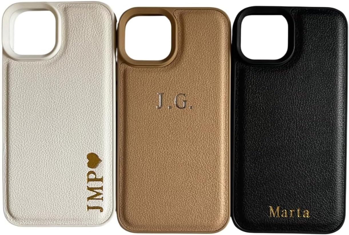 Custom Embossed Case for iPhone – Personalized Initials Case for iPhone 16, 15, 14, 13, 12, 11, XR, XS, X, Plus, Pro, Max, SE - Custom Name, Monogram, Name, Engraved Gift idea for Him and Her