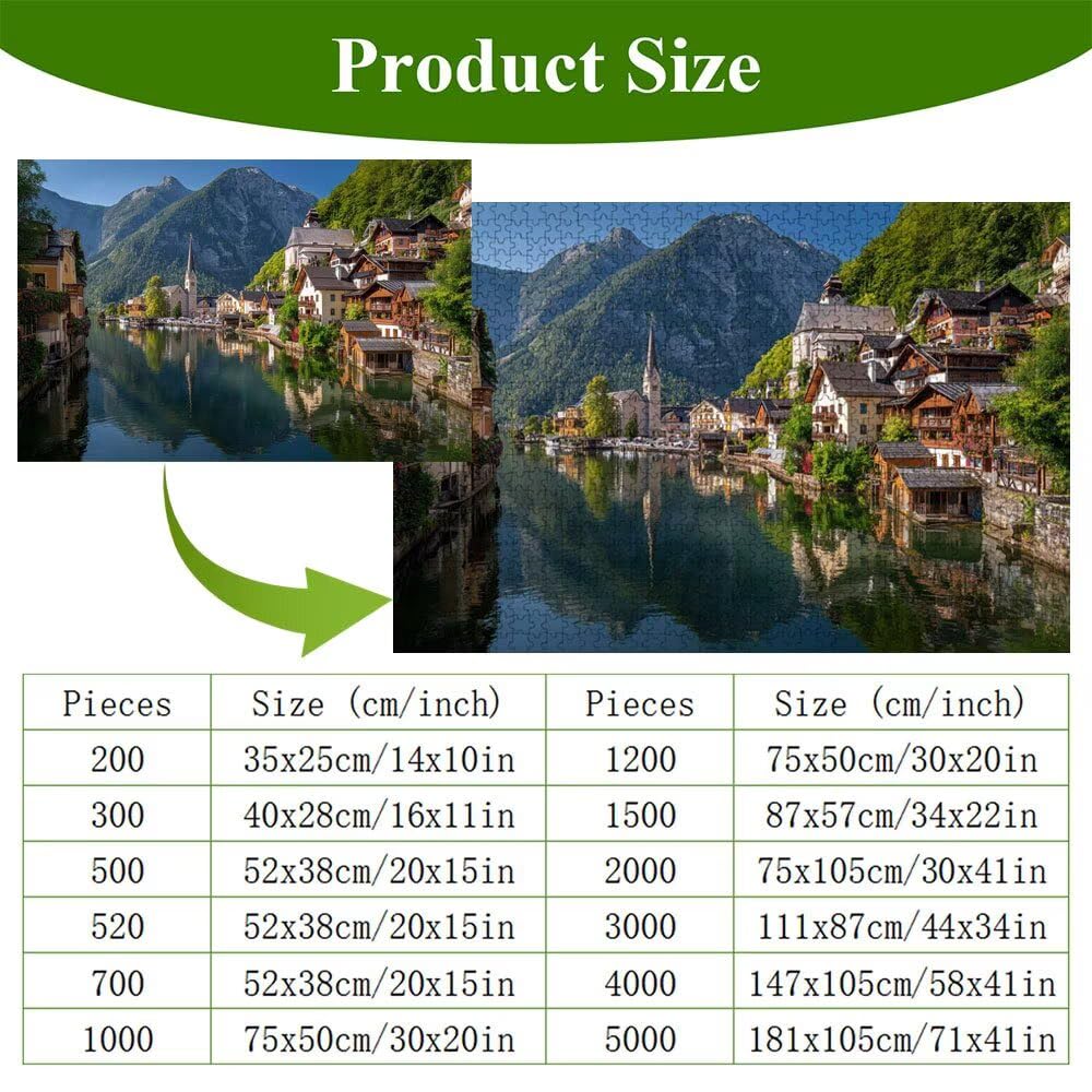 Puzzle 4000 Piezas Adultos Villa & Montaña, Rompecabezas con Letras Traseras y Póster, Pasatiempo Antiestrés, Decoración de Pared, Regalo Decorar Mujer Hombre, 147x105cm (14 Años +) P3#281