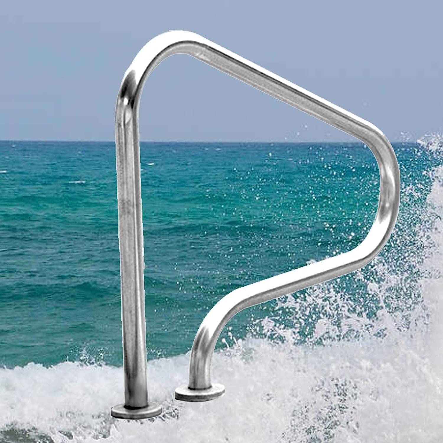 Sdgeryeeg One Color Handrail， Pool Railing Handrails Handrail Swimming Hand Rail Ladder Step Handrail/Thick 1.5Mm