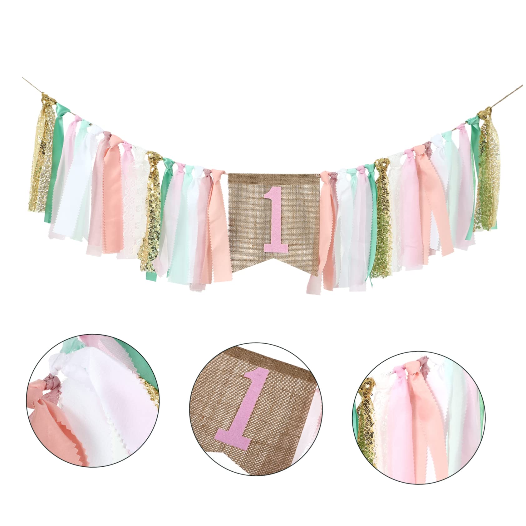 Toyvian 3pezzi Striscione Compleanno Per Decorazioni Feste Bandiera Per Compleanno Con Design Adorabile e Texture Raffinata Atmosfera Accogliente Per Foto e Celebrazioni Vivaci