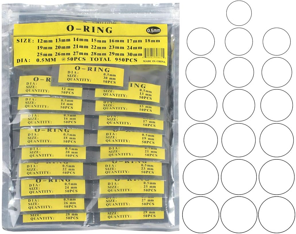 OTOOLWORLD O Ring Watch Back Gasket Rubber Seal Washers Set Watch Gaskets kit