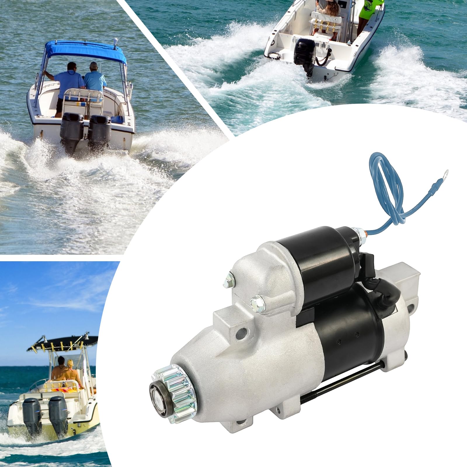 Motore elettrico da 12 V, 1,4 kW, per Yamaha a 4 tempi, 150-250 CV, motore fuoribordo con 13 denti, ricambio per 63P-81800-00-00 e 6BR-81800-01, 5000-15000 giri/min