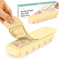 Vista 21 de Bandeja doble hermética delgada de varios cubos (6 cubos, rosa pastel)