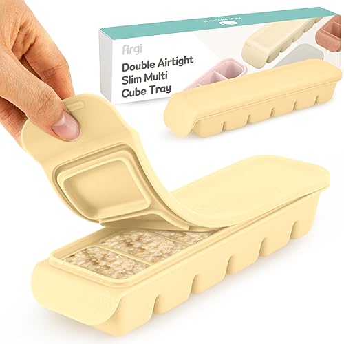 Miniatura 20 de Bandeja de silicona para congelador con tapa, 100% silicona platino de grado alimenticio, resistencia a fugas y apta para lavavajillas para Marrón,4