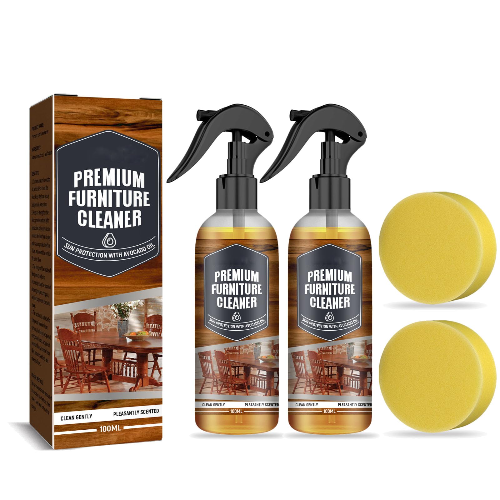 Jakehoe Furniture Cleaner, Multi-functional Floor Cleaner, Floor Glazing Detergent, Stain Remover, Multi-functional Floor Cleaner, Floor Cleaner, Powerful Flooring Detergent, Easy to Clean Flooring