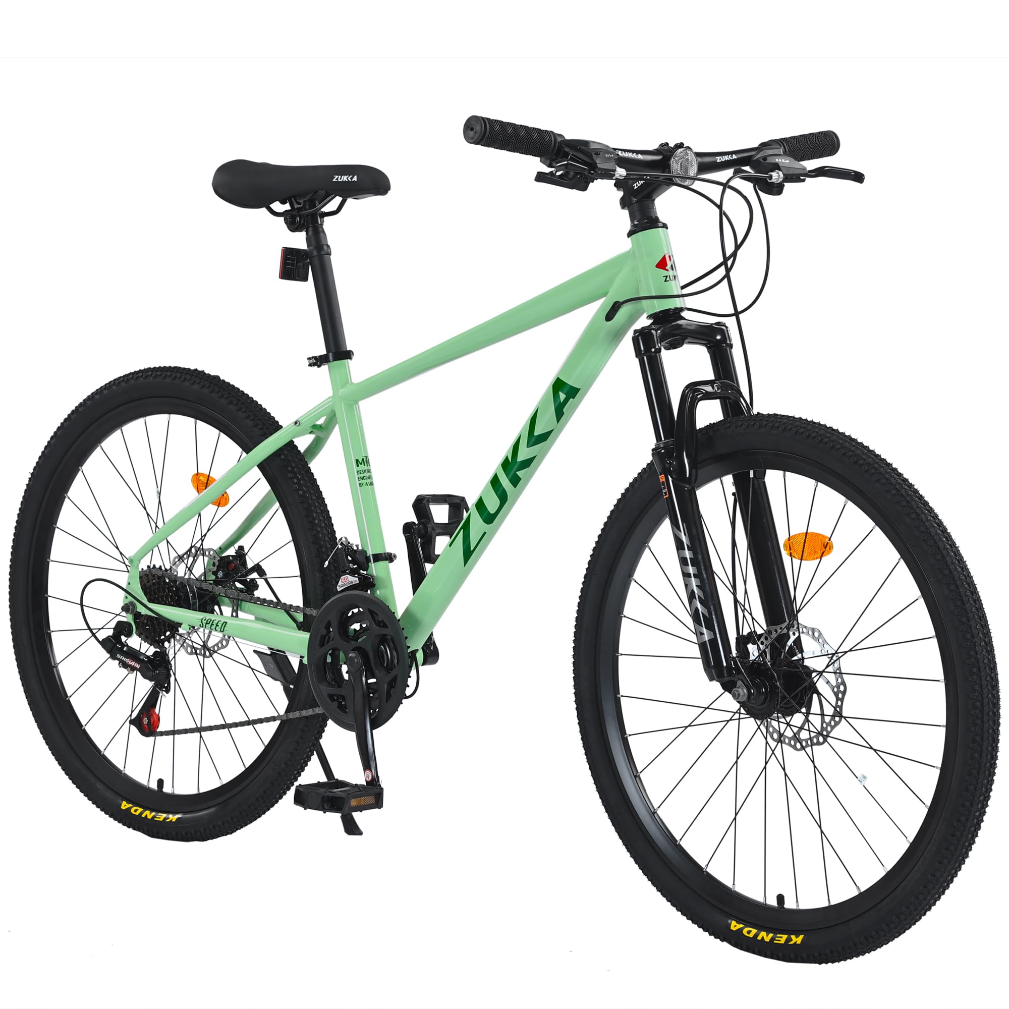 WEEROCK 26 Inch Mountain Bike 3X8/24 Speeds MTB with Steel Frame Front Suspension Frok for Adult Men Women Student, Green