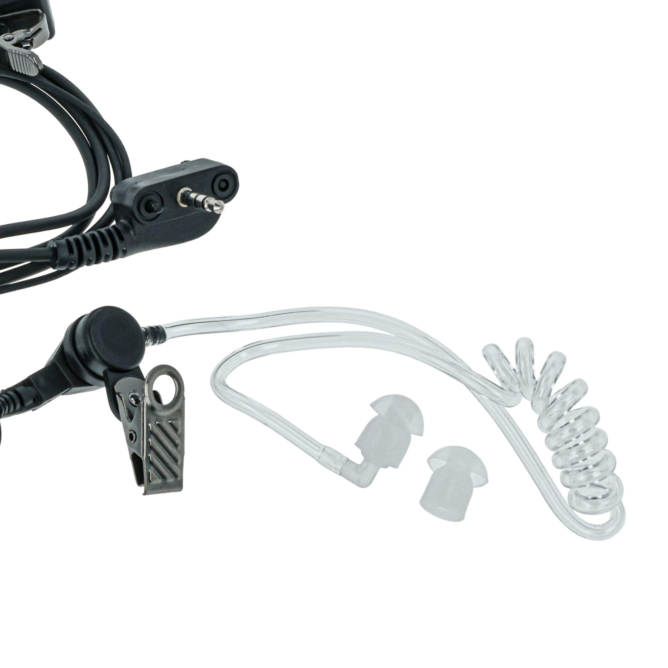 vhbw Zestaw słuchawkowy, 5 sztuk, kompatybilny z Yaesu Vertex VX-351, VX-354, VX-400, VX-410, VX-231, VX-246, VX-350 Radio, Walkie-Talkie - czarny