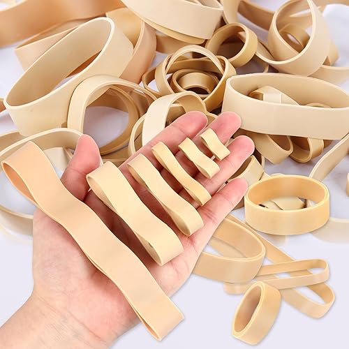 Miniatura 8 de 60 bandas de goma de alta resistencia de 6 tamaños, color negro, gruesas, anchas, de varios tamaños, para senderismo, campamento, supervivencia,