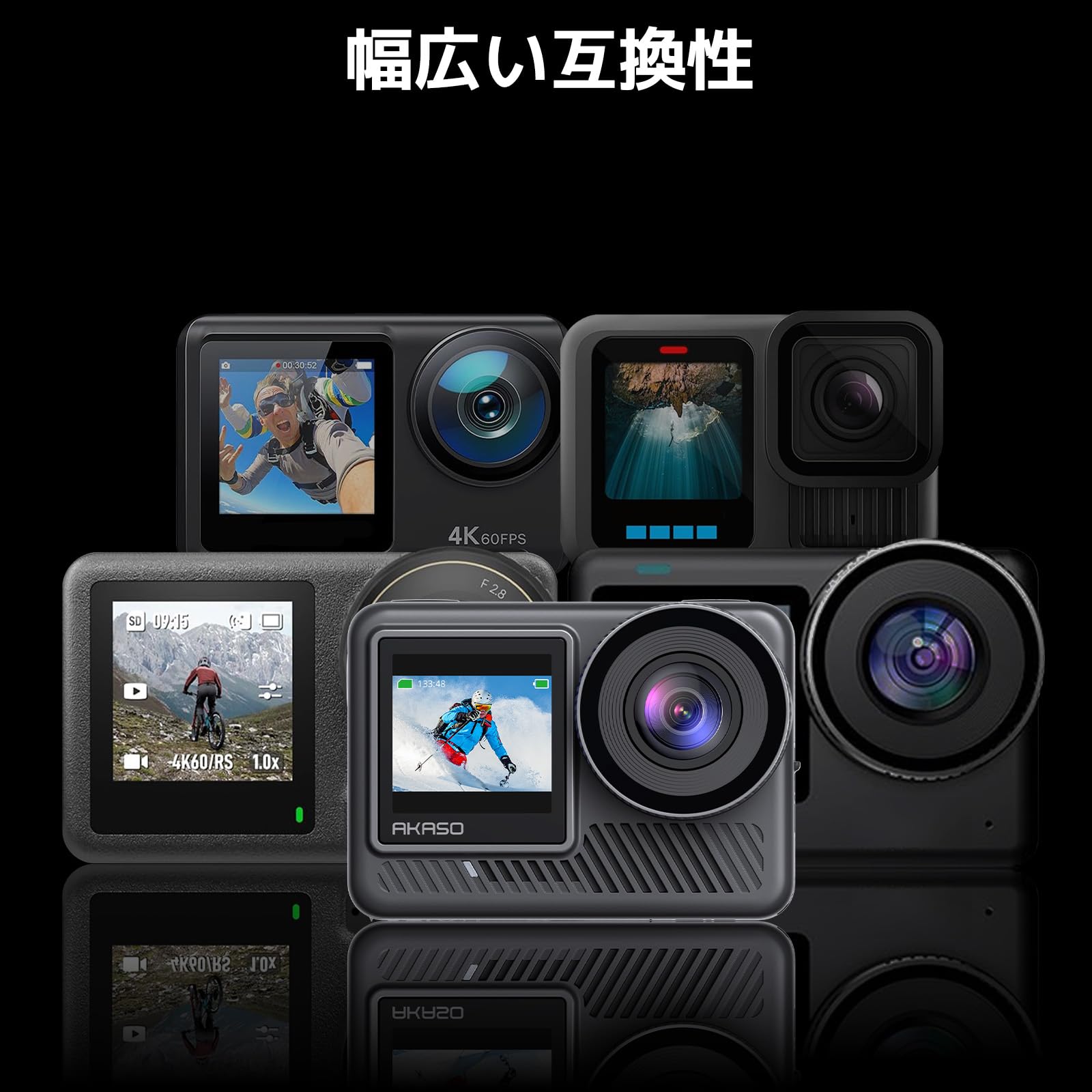 Amazon | AKASO バックパッククリップ アクションカメラ用 Amazon | AKASO バックパッククリップ アクションカメラ用