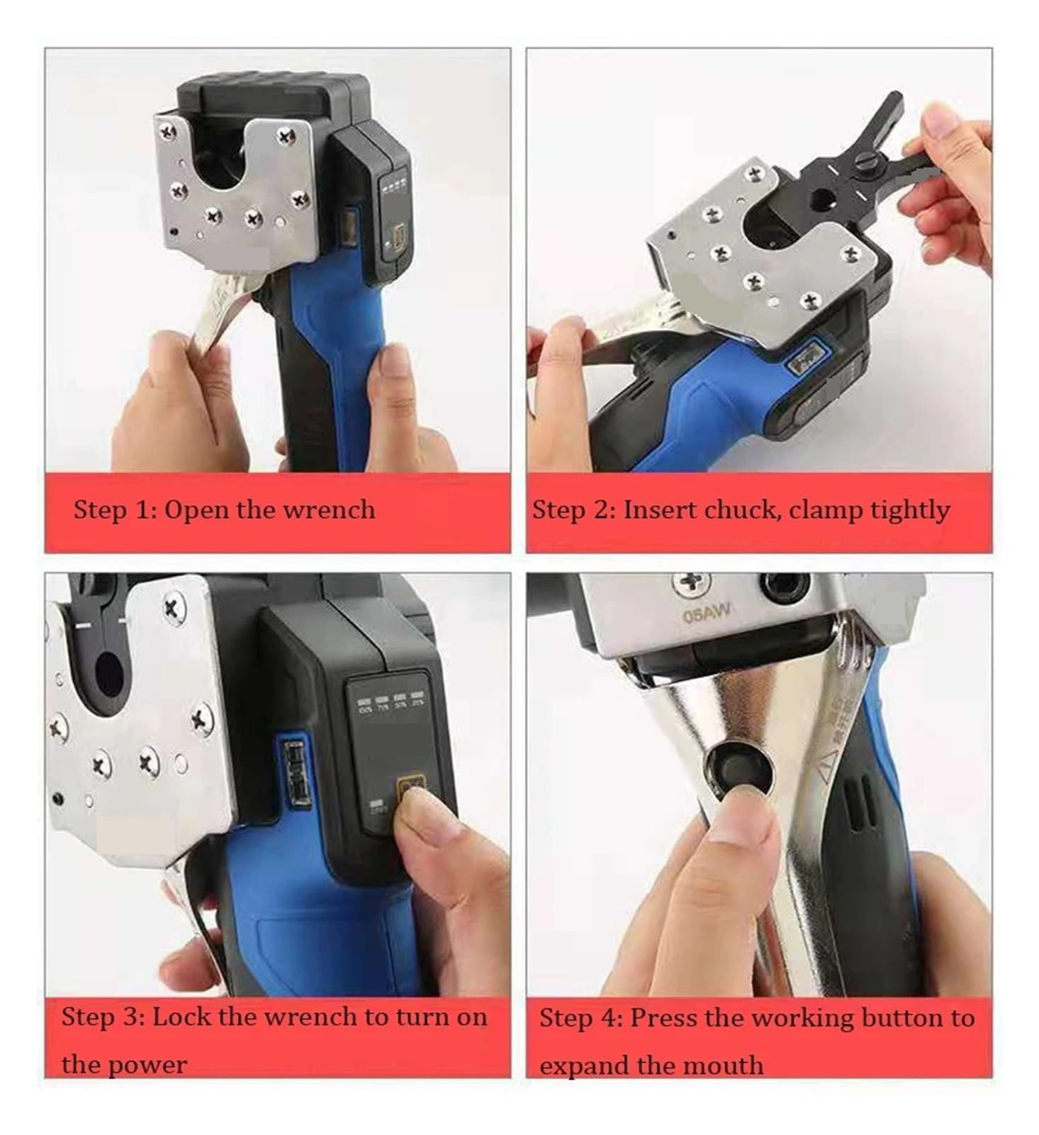 Expansor Eléctrico De Tubos Cobre Automático Herramienta Abocardado Recargable Abocardado RáPido Y Preciso(Set 1)
