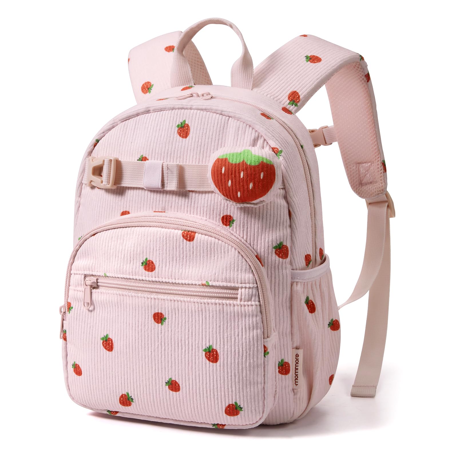 mommore Toddler Backpack Corduroy Preschool Bookbag for Boys Girls 2-4 | Cute Kindergarten Backpack for Travel & Daycare, 13"