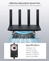 RUIZHI 120mm PC ventilátor 12V 2750 RPM - számítógéphez, laptophoz, routerhez 2