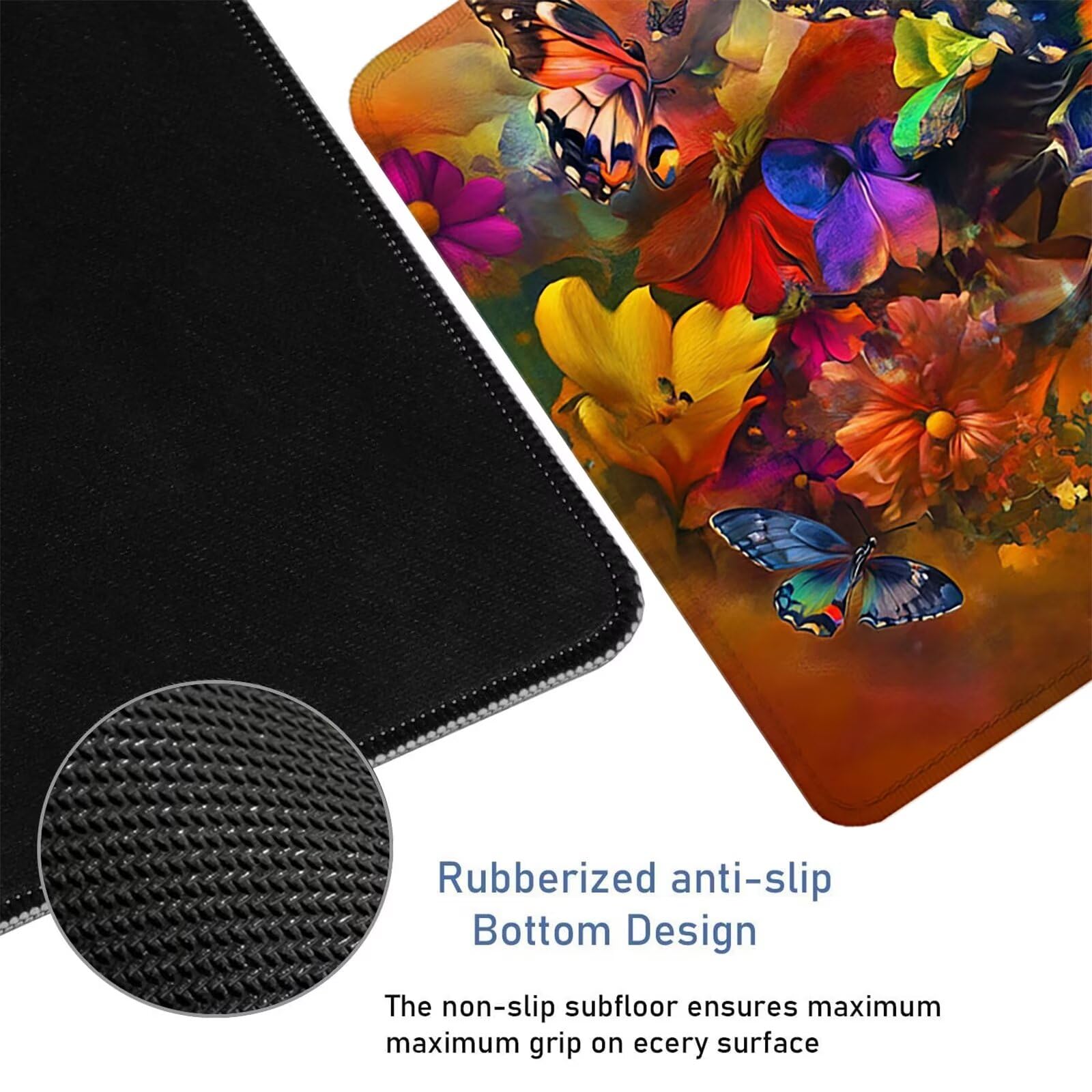 Podkładka pod mysz do gier XXL 1000 x 500 x 3 mm, kolorowa podkładka pod mysz pod mysz biurkowa z antypoślizgową gumową podstawą, podkładka pod mysz do gier poprawiająca szybkość i precyzję H1050