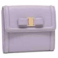 Salvatore Ferragamo 二つ折り財布 薄紫 Salvatore Ferragamo 二つ折り財布 パープル