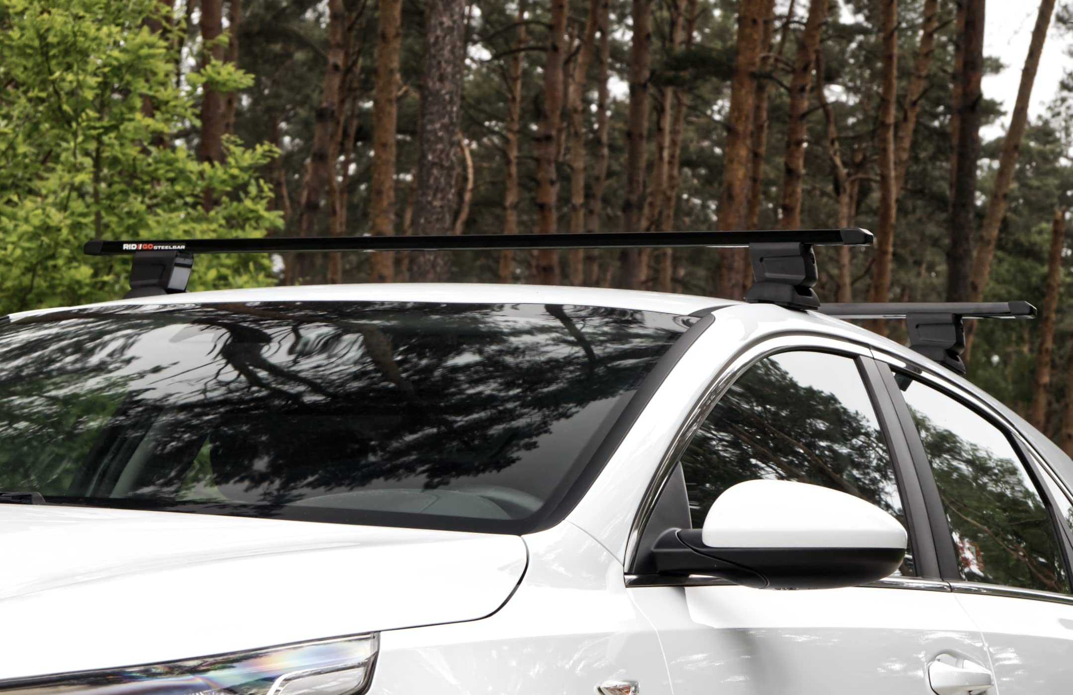 RIDIGO STEELBAR Dachträger für Hyundai i30 2 II GD 3/5-Tür 2012-2016 | Stahl, 75 kg Tragkraft, fixpunkte, Schwarz
