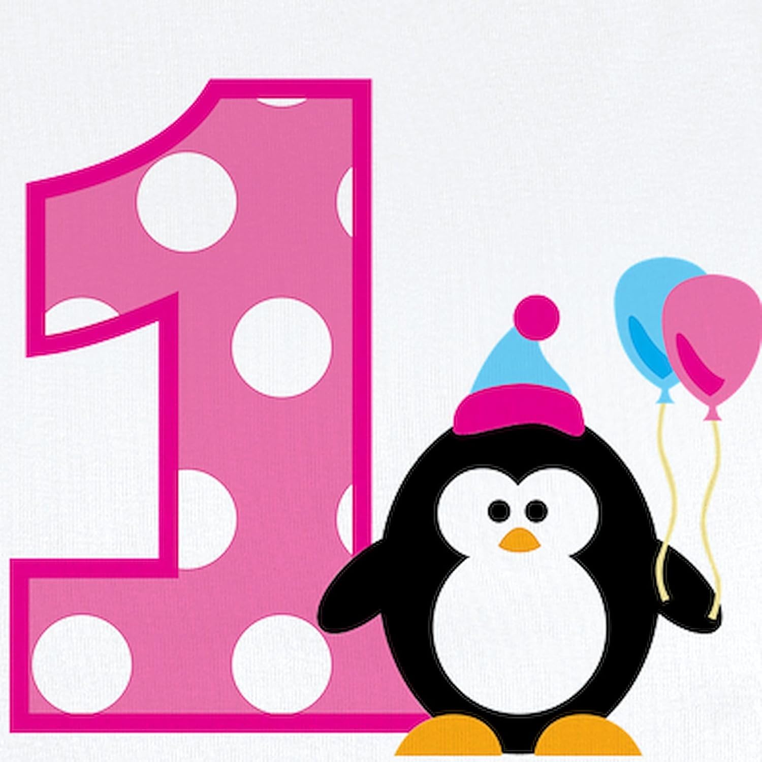 CafePress Girl Penguin 1st Birthday Infant Bodysuit Cute Infant Bodysuit Baby Romper