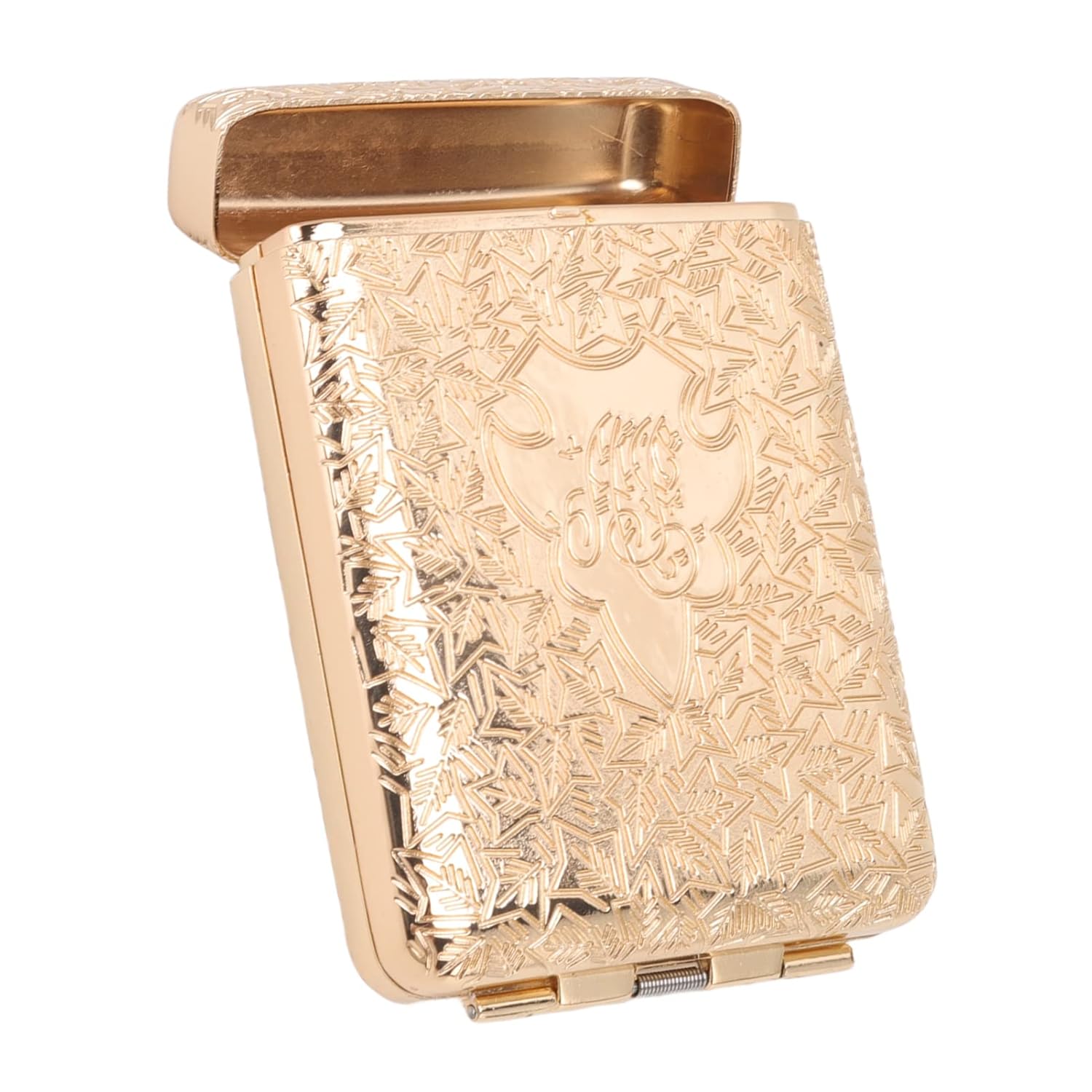 Coarse Cigarette Case, 3 Opening Compact Retro Cigarette Case Good