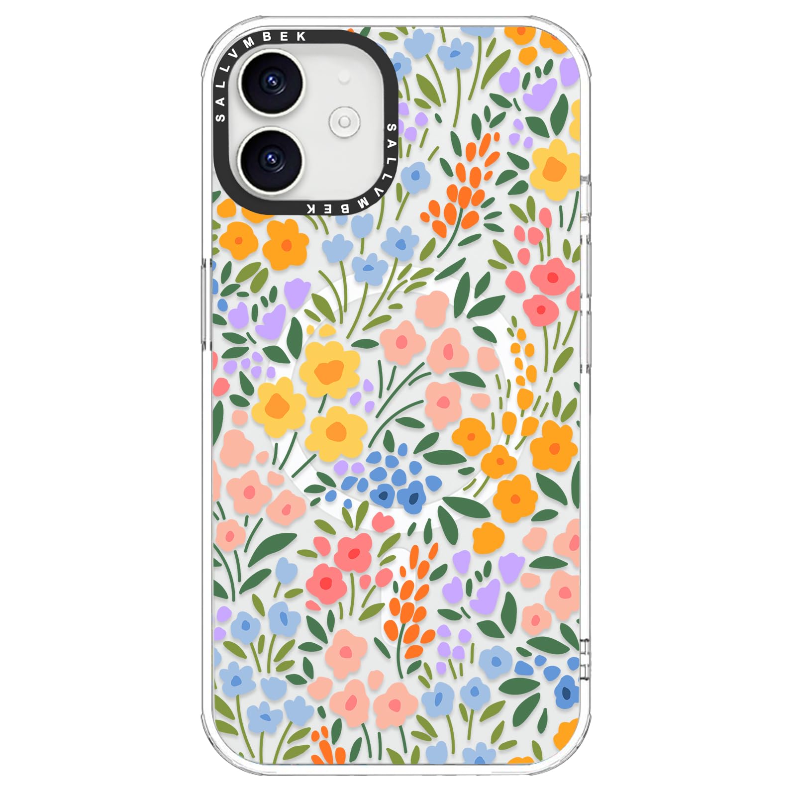 Photo 1 of sallvmbek for iPhone 12 Case/iPhone 12 Pro Case,Compatible with MagSafe,Cute Design Floral Flower Print Pattern,Magnetic Shockproof Protective Mag Safe Clear TPU Bumper Cases Cover for Women Girls