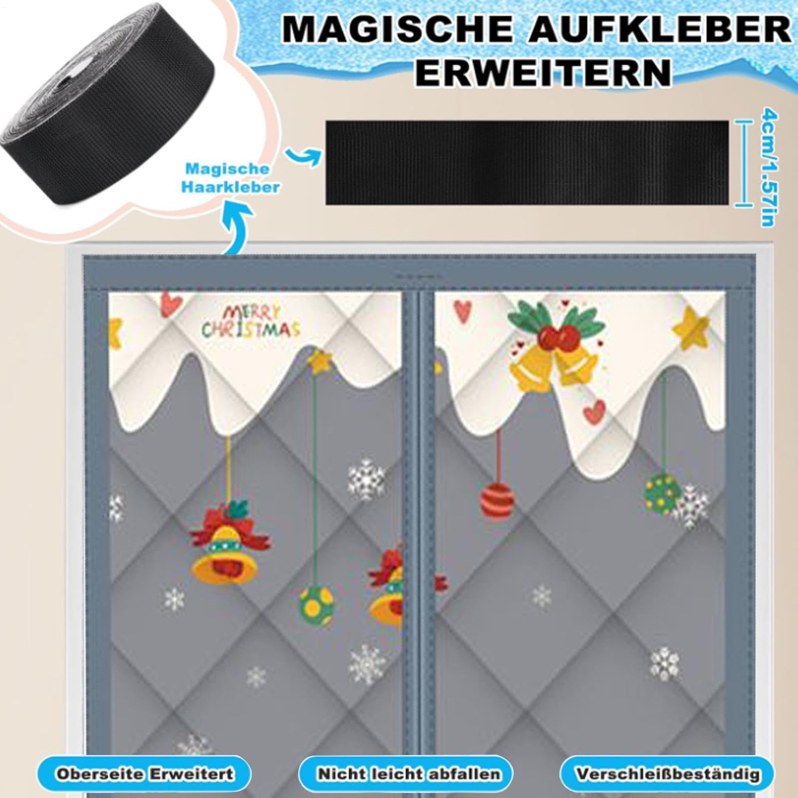 Couverture de porte thermique magnétique épaisse et isolée