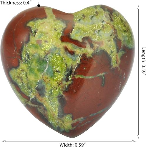 Miniatura 7 de TUMBEELLUA - Piedras curativas talladas en forma de corazón, diseño de chakra