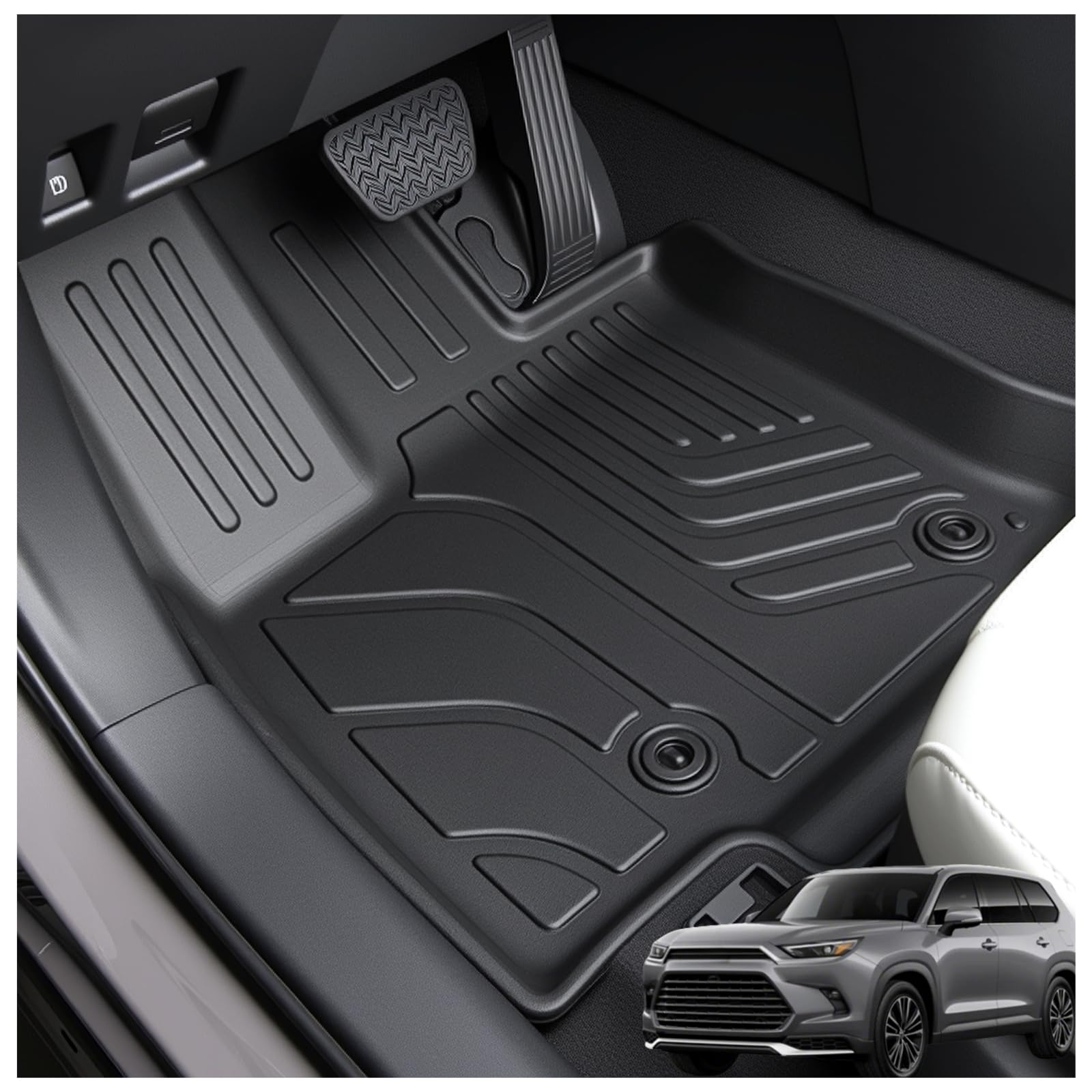 Photo 1 of Floor Mats&Cargo Liner for 2026 Toyota RAV4 Hybrid,(Suitable for Hybrid Version) Full Set Car Floor mats with Cargo Liner,All Weather TPE Accessories for 2026 RAV4