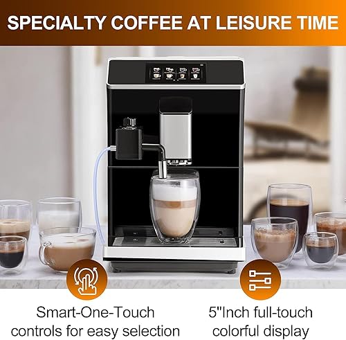 Miniatura 6 de UMTECH Super automatic espresso machine with intelligent touch screen, can brew 16 kinds of coffee drinks, life essential coffee machine