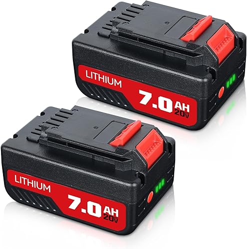 Paquete de 2 baterías de repuesto de 7.0Ah para cable Porter de 20 V, PCC685L, PCC685LP, PCC680L, PCC682L, PCC600, PCC640, 20 voltios, herramientas