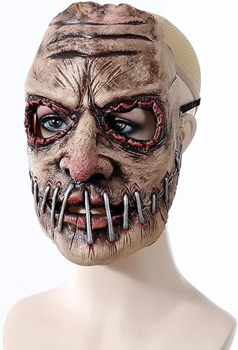 Miniatura 4 de Máscara de muecas, máscara de diablo aterrador, máscara de látex espeluznante, disfraz de boca grande, cara de fantasma, accesorios para fiesta