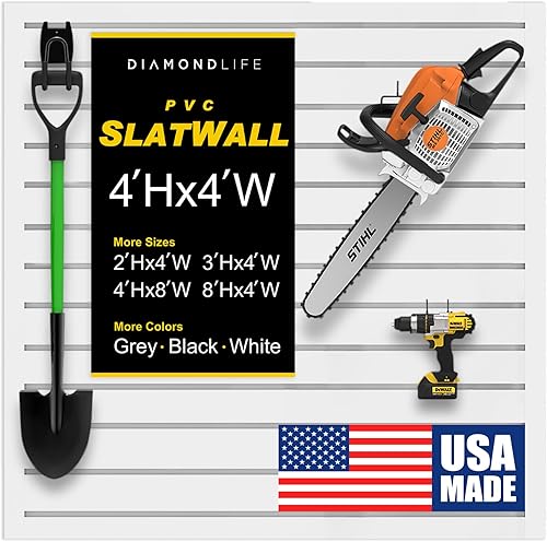 Miniatura 22 de Sistema de almacenamiento de PVC resistente de 8 x 4 pulgadas (con tapas y tornillos) - Paneles de pared de listones modulares para organización