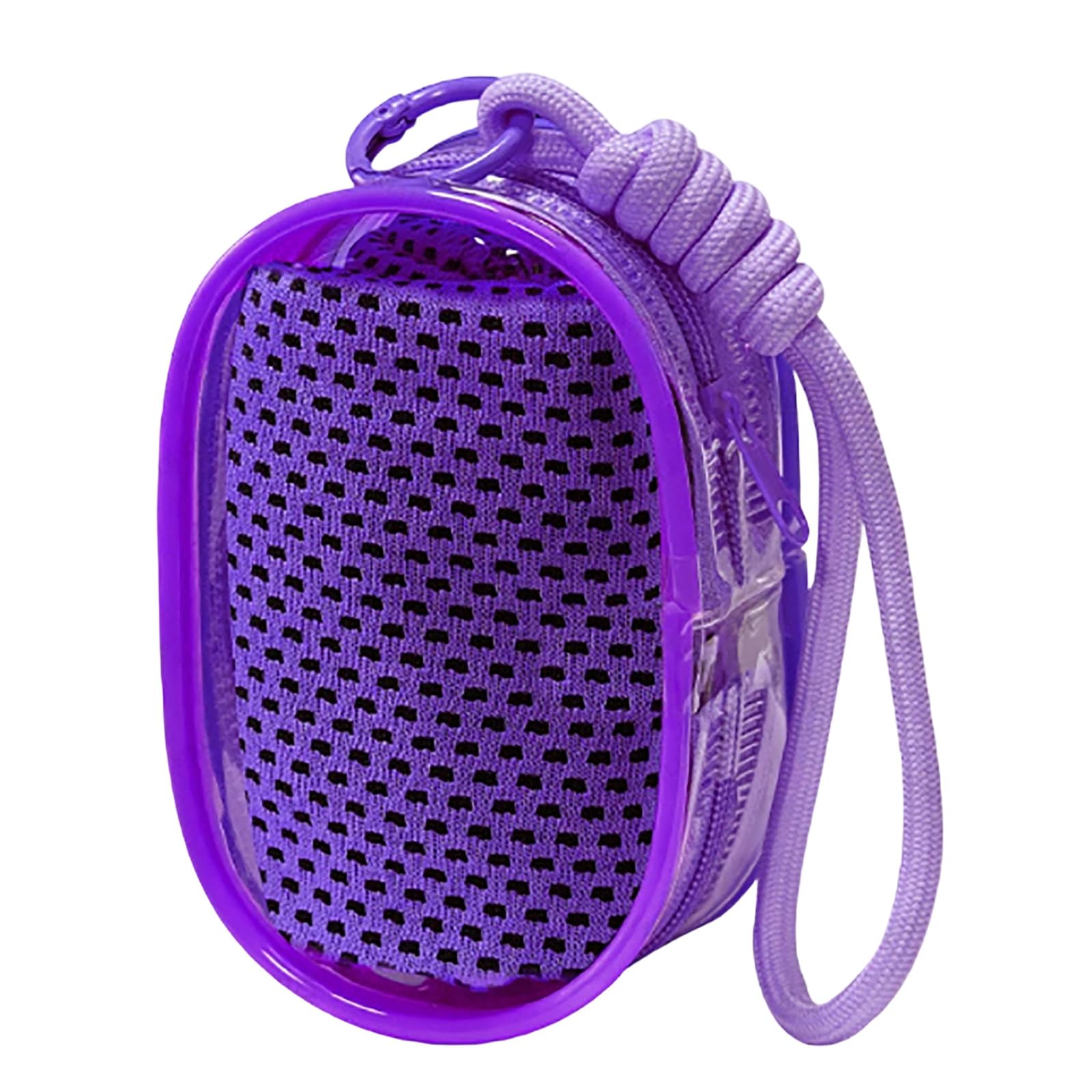 Cooling Towel, Instant Cooling Sports Towels Black, Coolings Micro Gym Towels for Neck, 30x80cm Ice Sensation Microfiber Towel with Waterproof Pouch for Running Workout Yoga Hiking Camping (Purple)