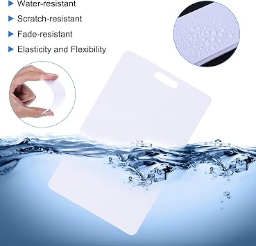 PATIKIL PVC Cards with Slot Punch, 100 Pcs 30Mil Graphic Quality Printable Vertical Blank Cards for ID Badge Business Card Credit Card, White