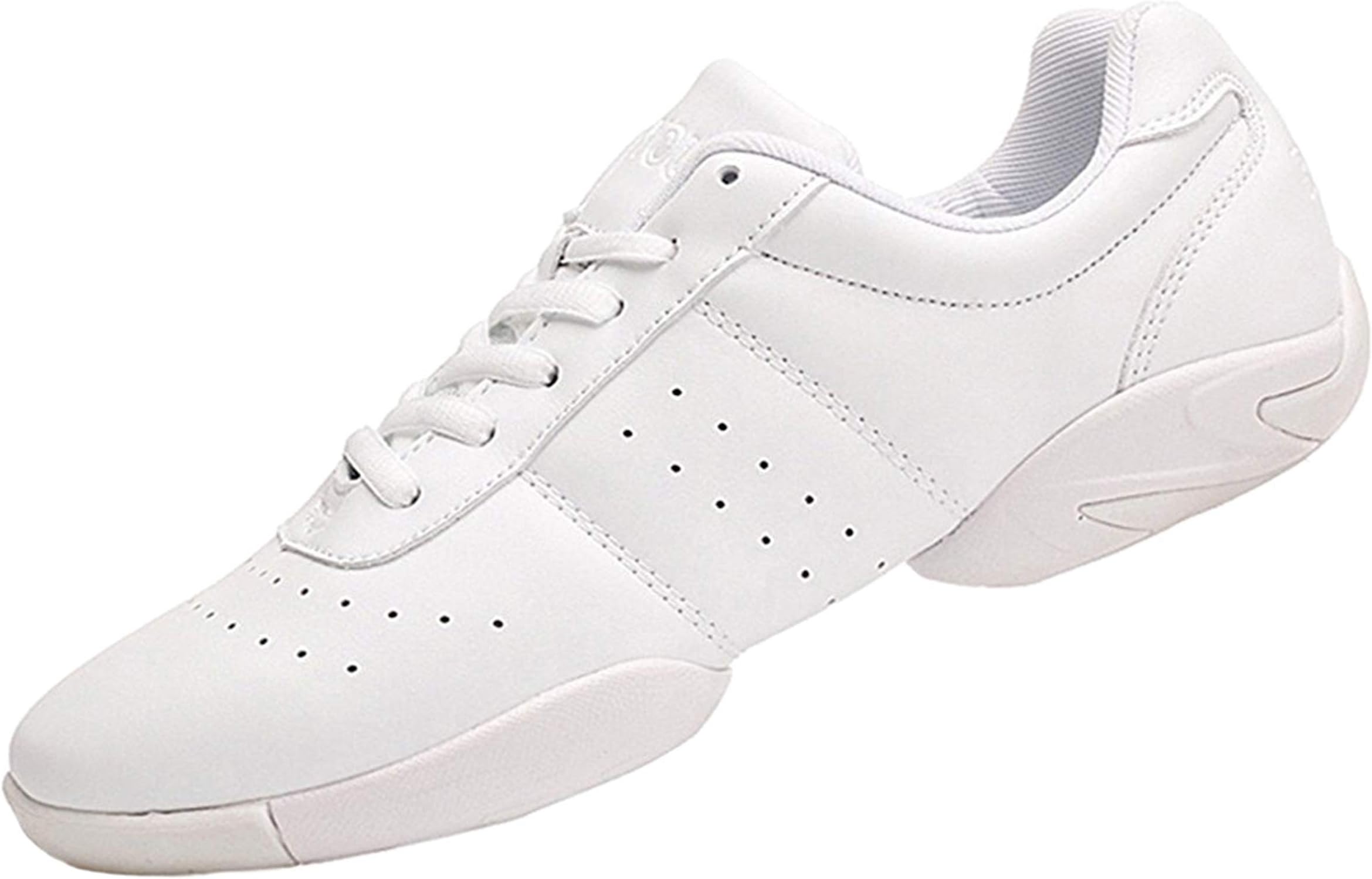 WUIWUIYU Women's Girls' Lace Up Aerobics Gymnastics School Cheerleading Dance Sport Shoes Training Sneakers